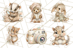 Baby Woodland Creatures, Forest Animals, Nursery Clipart PNG Product Image 4