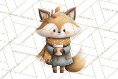 Cozy Woodland Animals Clip Art, Fall Forest Animals Png Product Image 4