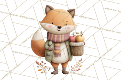 Cozy Woodland Animals Clip Art, Fall Forest Animals Png Product Image 5