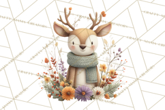Cozy Woodland Animals Clip Art, Fall Forest Animals Png Product Image 2
