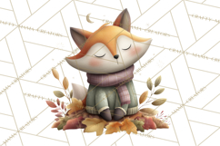 Cozy Woodland Animals Clip Art, Fall Forest Animals Png Product Image 5