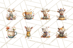 Cozy Woodland Animals Clip Art, Fall Forest Animals Png Product Image 9