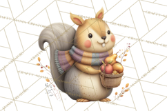 Cozy Woodland Animals Clip Art, Fall Forest Animals Png Product Image 4