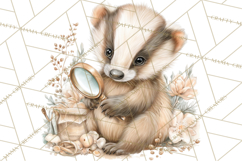 Baby Woodland Creatures, Forest Animals, Nursery Clipart PNG Product Image 4