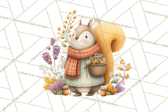 Cozy Woodland Animals Clip Art, Fall Forest Animals Png Product Image 5