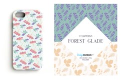 Forest Glade Digital Paper, Forest Glade Vector Patterns Product Image 4