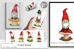 Digital Paper Gnome in the Forest Product Image 1