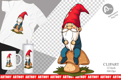 Gnome in the Forest Clipart Product Image 1