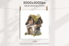Forest Gnome House Fantasy Watercolor Fairytales Clipart PNG Transparent Print for invitation t-shirt designs sublimation designs tumbler kids printable digital  watercolor Forest Gnome house png, sublimation, magic fantasy clipart, clip art, garden gnome