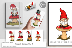 Digital Paper Gnome in the Forest Product Image 1