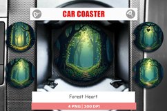 Car Coaster Forest Heart Product Image 1