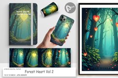 Digital Paper Forest Heart Product Image 1