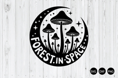 Forest in Space SVG, Mystical Mushroom SVG, Mushroom SVG Product Image 1