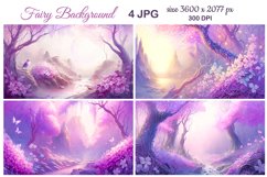 Magical Fairy Forest background, Fantasy Enchanted Forest Product Image 1