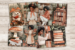 GlamArtZhanna, Forest Library Junk Journal Pages, Bookworm Junk Journal Paper, Book Lover Digital Collage Sheet, Reading Scrapbook Kit, Nature Junk Journal Kit, Bookshelf Journal Card, Bookish Journaling Pages, Cozy Reading Ephemera Pages, Book Worm Diary