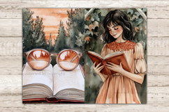 GlamArtZhanna, Forest Junk Journal Paper, Library Junk Journal Pages, Library Girl Collage Sheet, Mushrooms Scrapbook Paper, African American Girl With Books Junk Journal Kit, Book Worm Journal Card, Bookish Journaling Pages, Books Ephemera, Bookshelf Jun