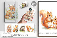 Forest Motherhood Digital Paper Product Image 1