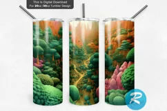3D Forest Nature 20oz/30oz Skinny Tumbler Product Image 2
