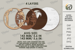 Forest Round Sign Laser Cut. Fawn SVG Product Image 2