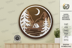 Forest Round Signs Bundle Laser Cut. Wall decor SVG Product Image 9