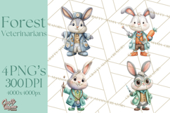 Woodland Animal Doctor Clipart Cute Pediatric Vet PNG Product Image 1