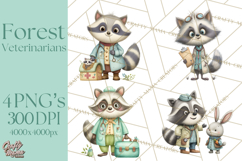 Woodland Animal Doctor Clipart Cute Pediatric Vet PNG Product Image 1