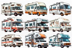 Motorhome Watercolor Sublimation Clipart Product Image 2
