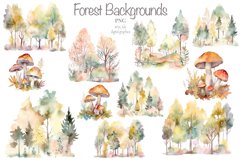 Forest backgrounds watercolor Product Image 1