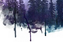 Forest Watercolor Pine Tree Sublimation Clipart PNG JPG Product Image 6
