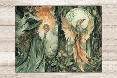 Forest Witch Journal, Witchcraft Printables, GlamArtZhanna, Pagan Goddess Art, Junk Journal Supplies, Herbal Witch Paper, Fantasy Scrapbook Kit, Dark Witch Collage, Druid Witch Kit, Witchy Journal Card