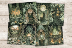 Forest Witch Journal, Witchcraft Printables, GlamArtZhanna, Pagan Goddess Art, Junk Journal Supplies, Herbal Witch Paper, Fantasy Scrapbook Kit, Dark Witch Collage, Druid Witch Kit, Witchy Journal Card