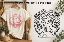 Forest Animal Botanical SVG | Cute Animal SVG Product Image 1