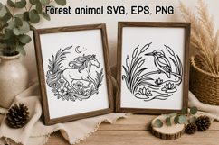 Woodland Animal Outline SVG | Cute Animal SVG Product Image 1