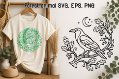 Woodland Animal Forest Floral SVG Design Product Image 1