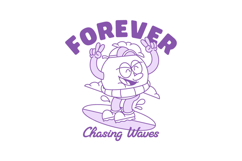 Forever Summer Surfing T-shirt Design Product Image 1