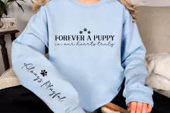 Forever a puppy in our hearts truly Sleeve SVG Design Product Image 3