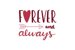 Forever And Always SVG Cut File Product Image 1
