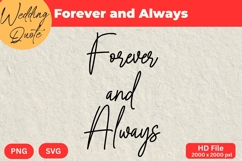 Forever and Always - Wedding Quote SVG&#039;s Cut Product Image 1