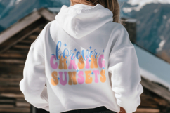 Retro Summer Sunsets Varsity SVG Design Product Image 2