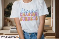 Retro Summer Sunsets Varsity SVG Design Product Image 3