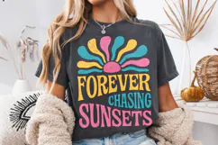 Forever Chasing Sunsets PNG, Retro Summer PNG, Beach PNG Product Image 3