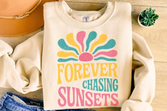 Forever Chasing Sunsets PNG, Retro Summer PNG, Beach PNG Product Image 4