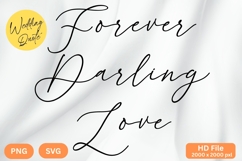 Forever Darling Love - Wedding Quote SVG&#039;s Cut Product Image 1