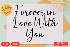 Forever in Love With You - Wedding Quote SVG&#039;s Cut Product Image 1