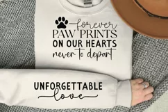 Forever Paw Prints On Our Sleeve SVG, Dog SVG Design Product Image 3