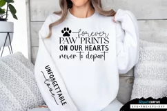 Forever Paw Prints On Our Sleeve SVG, Dog SVG Design Product Image 1