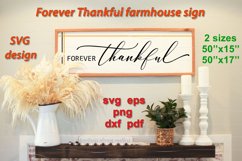 Cute Farmhouse wood sign Forever Thankful for home decoration, for living room or kitchen wall, horizontal design for fall holidays, Thanksgiving.  