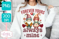 Forever yours PNG sublimation, Valentine's day sublimation Product Image 1