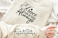 Grace Abounds Always Sleeve SVG, Christian SVG Design Product Image 3