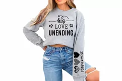 His Love Unending Sleeve SVG, God SVG Design, Faith SVG Product Image 3